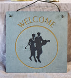 Carved Stone "Welcome" Stone