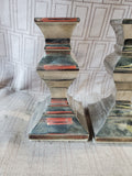 Pair of Metal Tapered Candlesticks