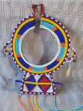 Vintage African Folk Art Maasi Beaded Wedding Necklace
