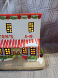 Holiday Time "Walton's 5 & 10" Lighted House WORKS (B)