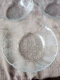 20 Piece Clear Glass Flower Petal Dish Set