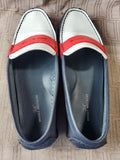 Brooks Brothers "346" Red, White, and Navy Blue Loafers—Women's Size 8.5