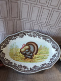 Set of 4 Spode "Woodland" Turkey and Pheasant Pickle Dishes