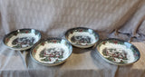 Set of 4 Royal Stafford Christmas Snowy Cabin Pasta Bowls