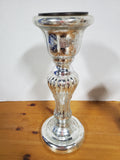 Pair of Pottery Barn Mercury Glass Pillar Candle Holders