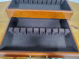 Vintage Wooden Silverware Chest Box