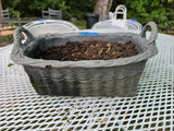 Basket Style Resin Planter w/Dirt