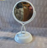 White Double Sided Vanity/Hand Mirror