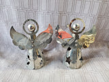 Pair of Silverplate Angel Figurines
