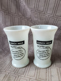 Pair of Vintage Hopalong Cassidy Milk Glass Tumblers
