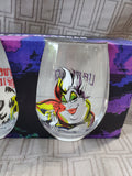 Disney Villains Set of 4 Stemless Wine Glasses UNOPENED