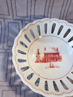 (B) Andrea by Sadek Colonial Williamsburg "Winter Homestead" Trinket Dish