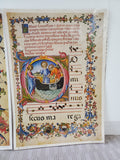 Pair of Large Illuminated Manuscipt Prints