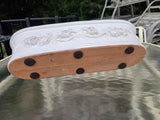 Oblong White Glazed Terracotta Planter (N)