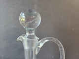 Etched Clear Glass Decanter