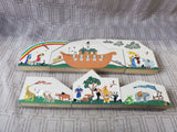 6 Piece The Cat's Meow Noah's Ark Wooden Plaque Set