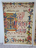 Pair of Large Illuminated Manuscipt Prints