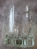 Heavy Etched Clear Glass Champagne Bucket
