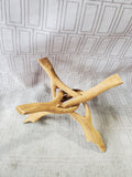 Hand Carved Wooden Puzzle Plant Stand