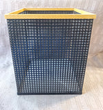 Wooden and Metal Wastebasket