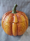 Pier 1 Ceramic Pumpkin Soup Tureen with Ladle