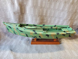 Camouflage Model Boat with Display