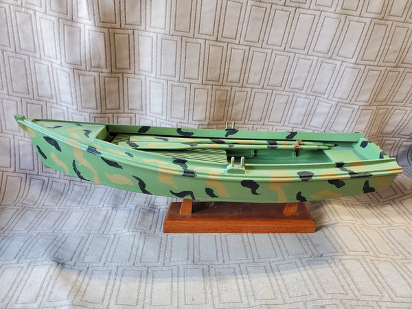 Camouflage Model Boat with Display