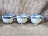 5 Piece Asian Inspired Blue and White Rice Eye Dish Lot AS IS—READ DESCRIPTION CAREFULLY**