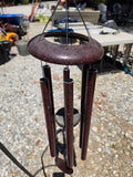 Dark Red Tone Hammered Metal Wind Chimes