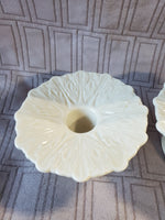 Pair of Lenox Embossed Candlestick Holder