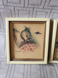 Pair of Original Hummel "Baby and Bee" Miniature Prints (A)