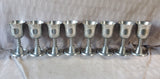 Set of 8 Pewter Wine Goblets