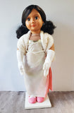 Doll in Shimmering Evening Gown with Stand