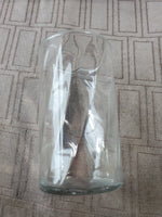 Set of 8 Small Clear Glass Swirl Tumblers