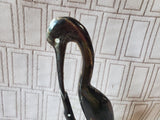 Hand Carved Water Buffalo Horn Heron Figurine (A)
