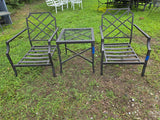 Scott Living Outdoor Bronze Tone Aluminum 3-Piece Lounge Set w/Cushions