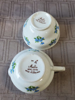 Melba Blue Floral Creamer and Sugar Set
