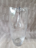 Etched Clear Glass Pitcher