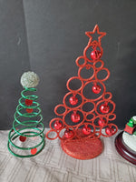 (A) Lot of 5 Tabletop Christmas Trees