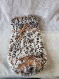 Faux Fur Wine Bottle Gift Bag