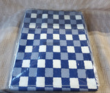 Bunny Williams for Ballard Designs 100% Cotton Blue Checkered Tablecloth UNOPENED (3 AVAILABLE PRICED INDIVIDUALLY AT $25 EACH)