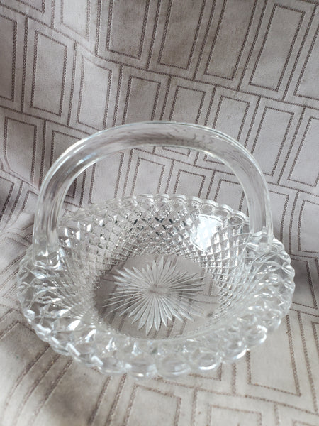 Round Clear Glass Basket