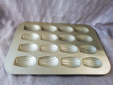 Gold Toned Nonstick Madeleine Baking Pan
