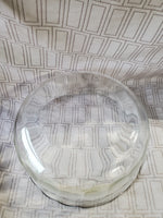 Scalloped Edge Glass Salad Bowl