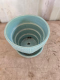 Vintage McCoy U.S.A. Planter w/Fixed Saucer (has a chip, see photos)