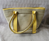 Anne Klein Woven Yellow Lion Shoulder Bag