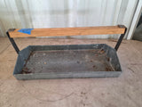 Galvanized Gardening Tray w/Wood Handle