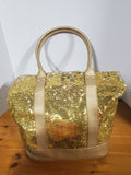 Apt 9 Gold Toned Sequin Tote Bag