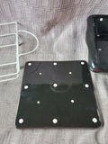 Temp-Tations Black and White Polka Dot Baking Dish with Wire Rack and Trivet (A)