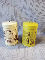 Vintage Sears Roebuck Tin Salt & Pepper Shakers